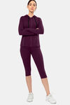 Amante High Rise Anti Microbial Capris - Blackberry Wine — thumbnail 5